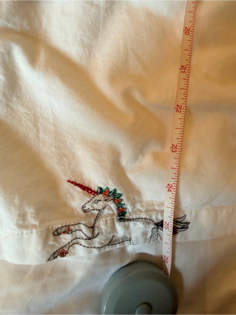 Printfresh Embroidered White Unicorn Short PJ Set Organic Cotton Size Large - Picture 8 of 10